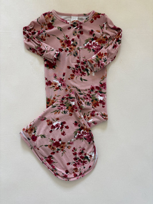 Seller #105 - NB - 3 Month Girls Lou Lou Floral Gown VGUC