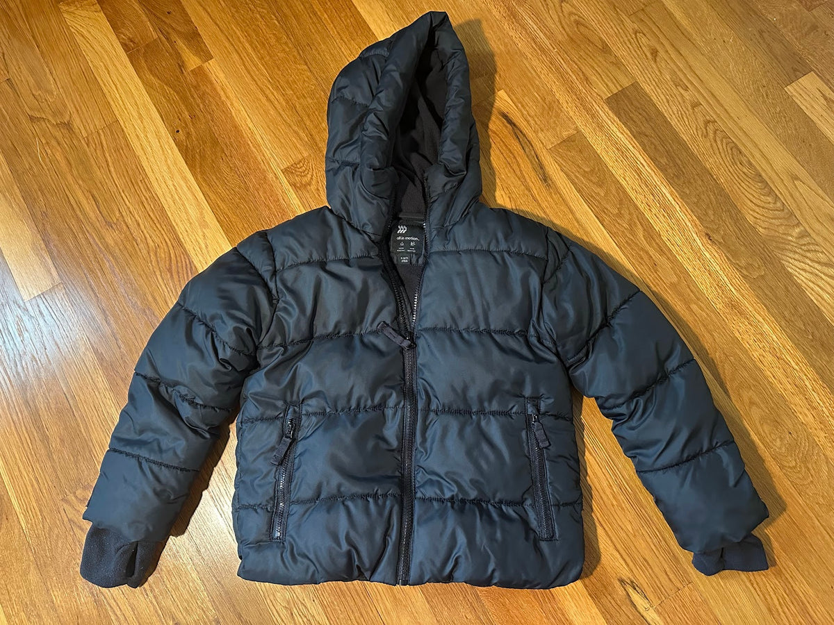Seller #101 All in Motion boys size Small 6-7 black puffer jacket