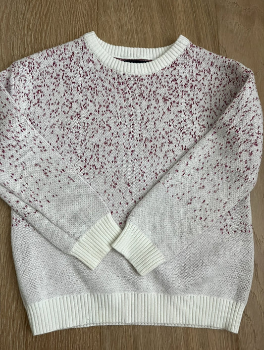 #110 Girls 4T Red and White glitter sweater