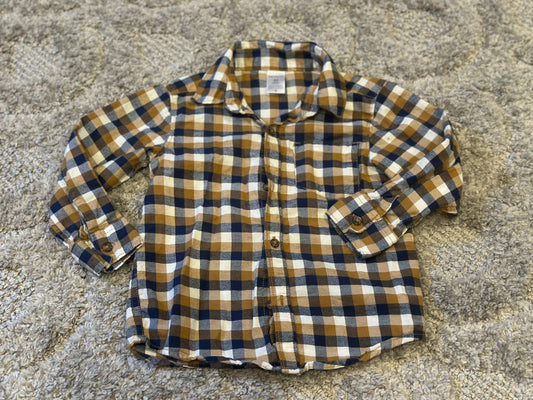 #16 Carter's Plaid Button Up - 3T