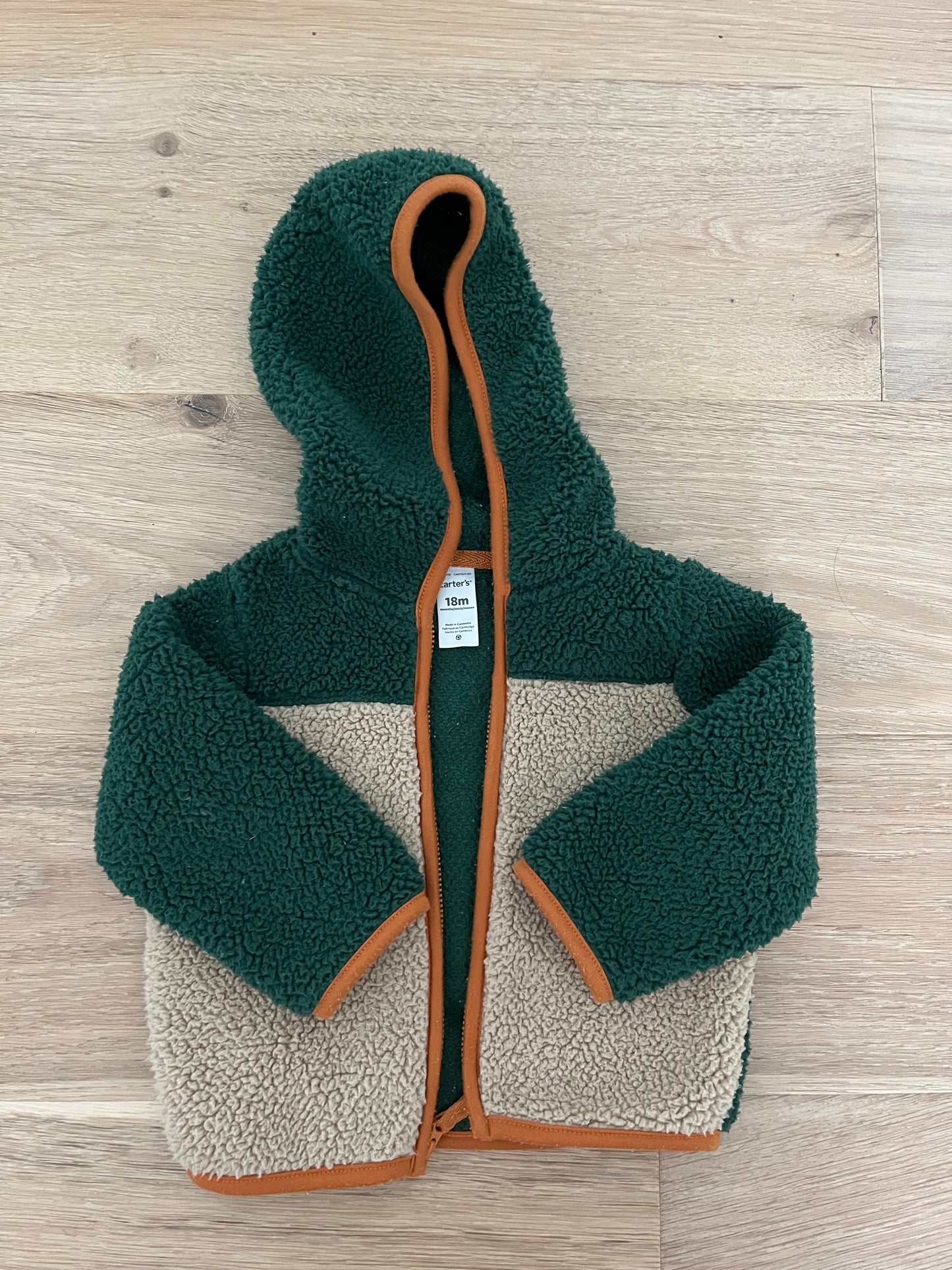#110 Carters Boys 18 month sherpa jacket