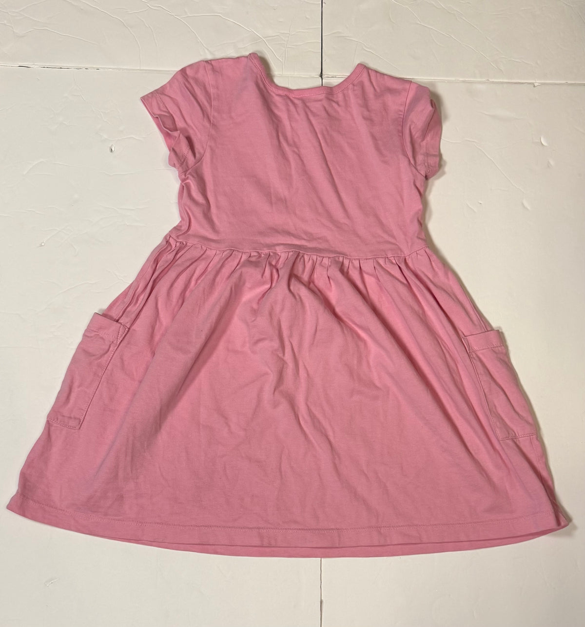 #141 Girls 5 Playground Dress Bundle - Old Navy Red and Hanna Andersson Pink Pocket Dress