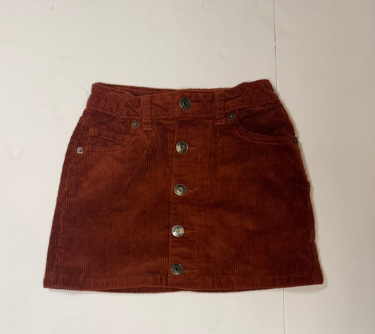 #141 Girls XS4/5 Cat and Jack Brown Corduroy Skirt