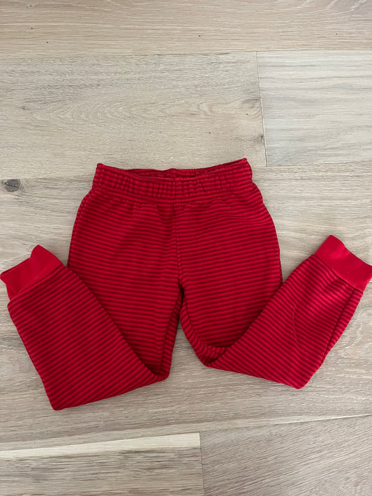 #110 Cat & Jack Girls 4T Red Striped Sweatpants