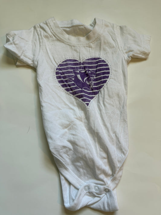 #116 Elder heart onesie size 12 months