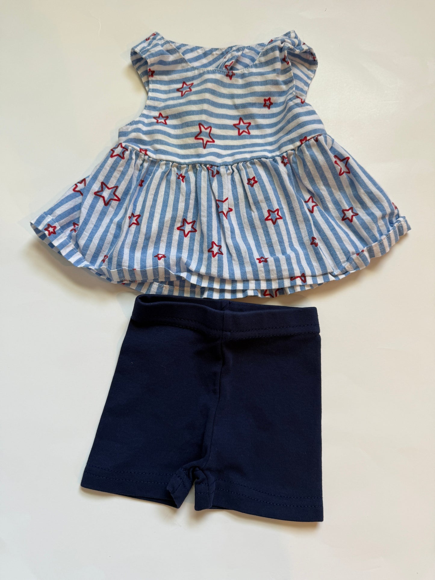 #116 4th of July outfit girls 3-6 months
