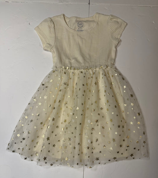 Girls XS 4/5 Wonder Nation Cream Star Tulle Twirl Dress