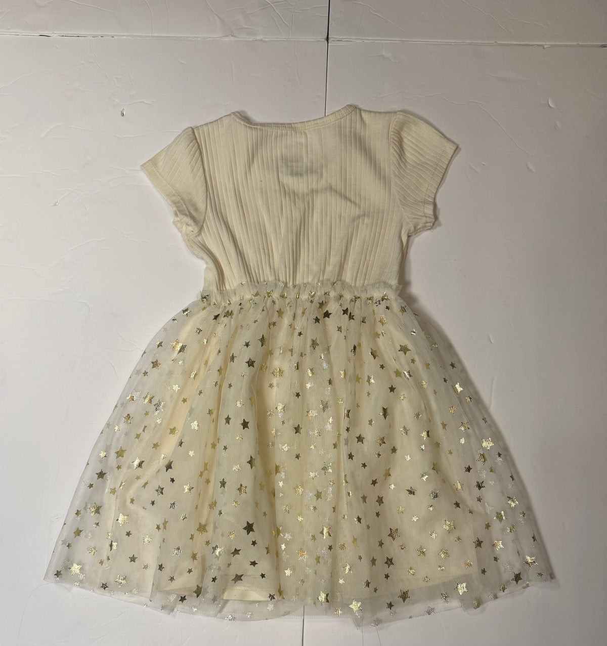 Girls XS 4/5 Wonder Nation Cream Star Tulle Twirl Dress