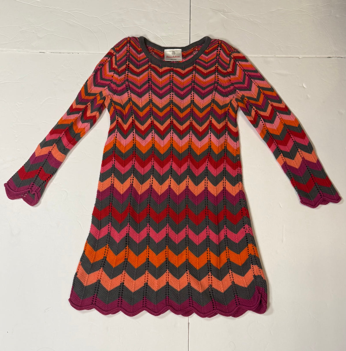 #141 Girls 4 (100) Multicolored Hanna Andersson Sweater Dress