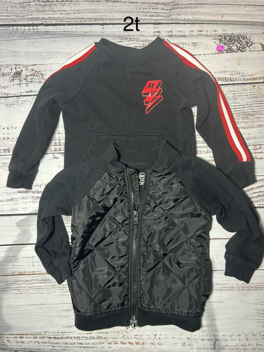 seller #62 2T jacket and sweatshirt