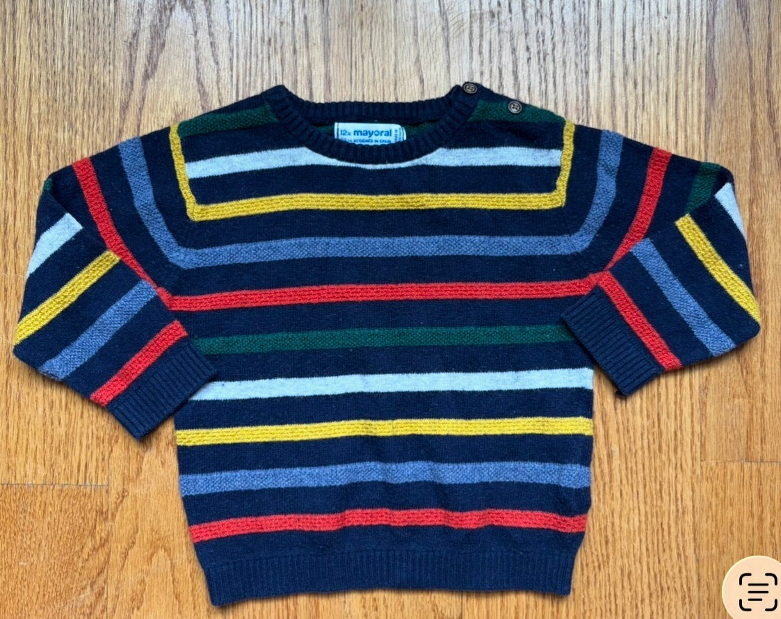 #22 Mayoral striped sweater 12 months boys