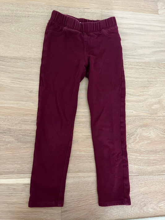 #110 Cat & Jack Girls 5T Maroon Jeggings