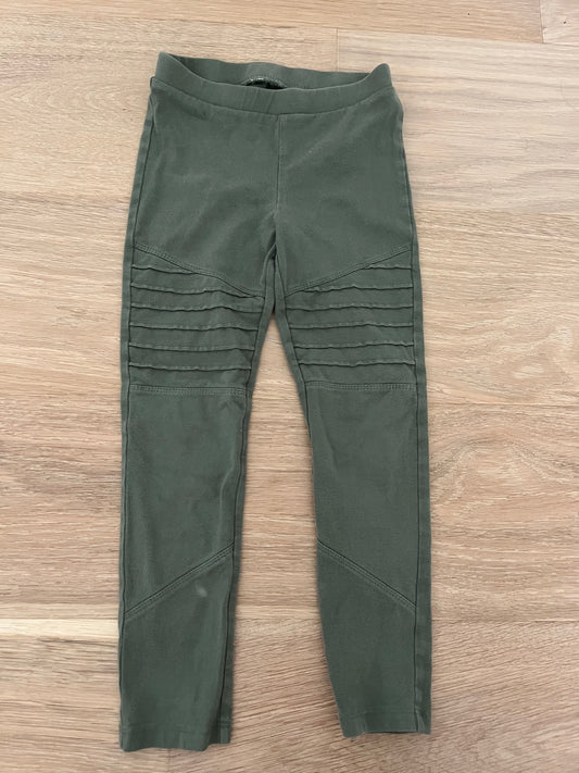 #110 Art Class Girls 4/5T Green Moto Leggings
