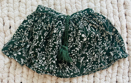 #15 Rylee + Cru 2/3 Forest Green Floral Skirt