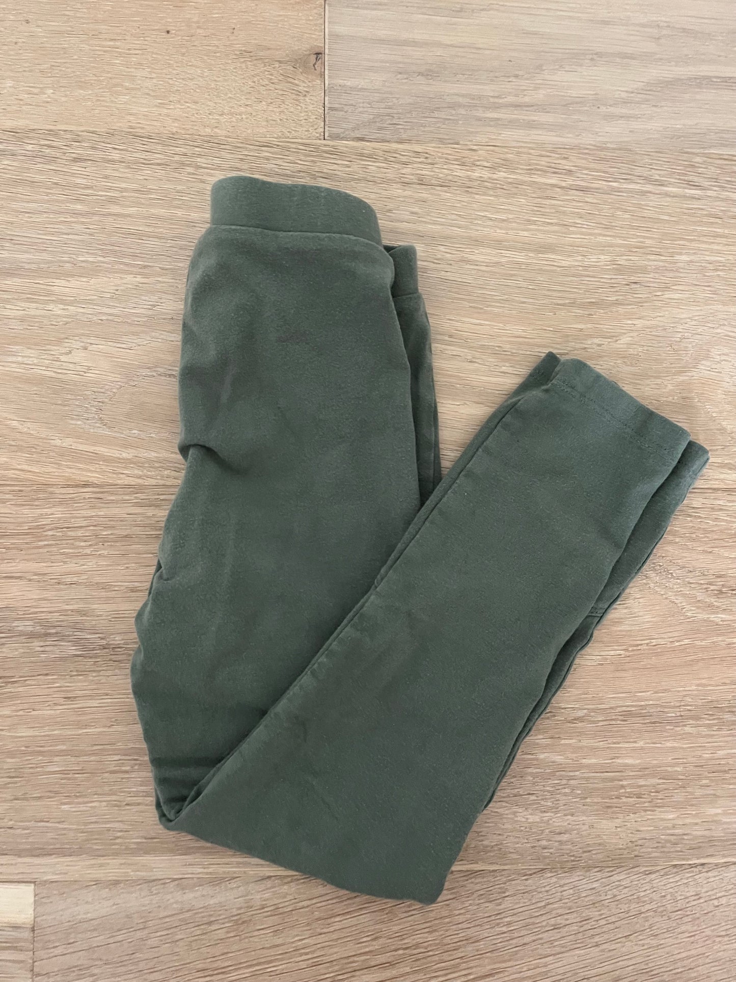 #110 Art Class Girls 4/5T Green Moto Leggings