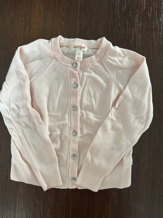 Seller 42, Cat & Jack Cartigan, Pink, Girls Size 4t