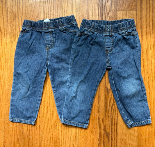 #22 Carter’s jeans (2) size 18 months gender neutral