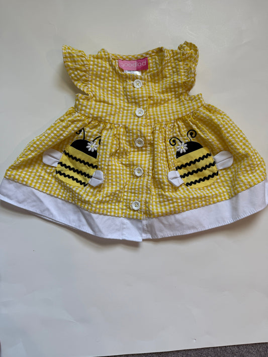 REDUCED #116 Goodlad gingham bee dress girls 6 months