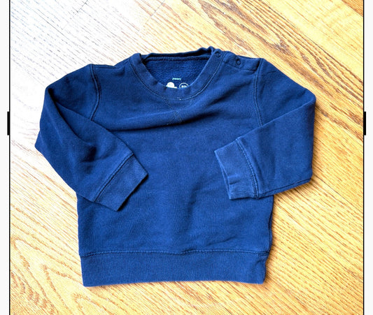 #22 Primary Navy sweatshirt 18-24 months