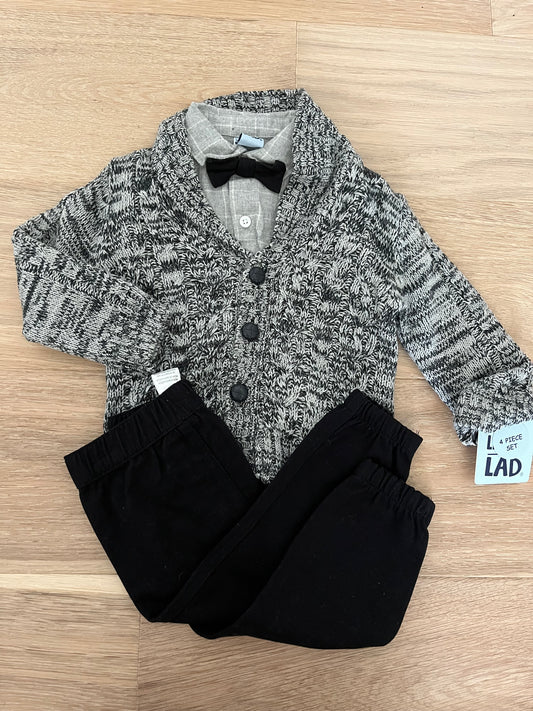 #110 Boys 18 Months Gray Sweater Outfit