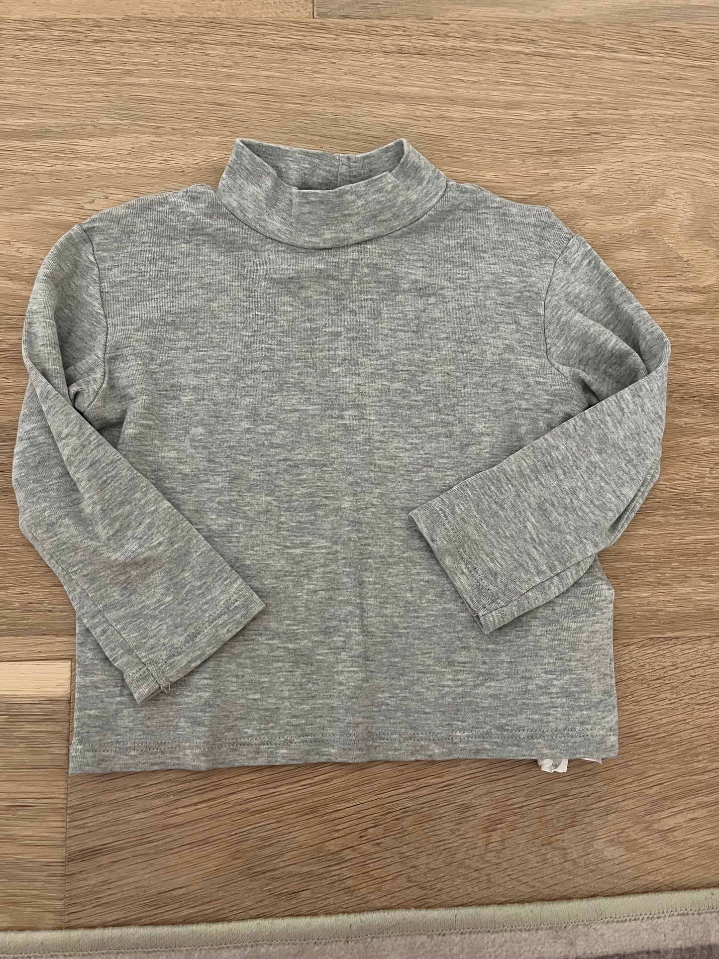 #110 Zara Boys 12-18 Months Gray Mock Neck Longsleeve