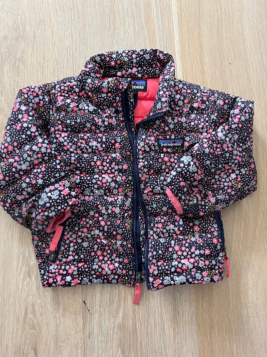 #110 Patagonia Girls 2T Floral Down Jacket
