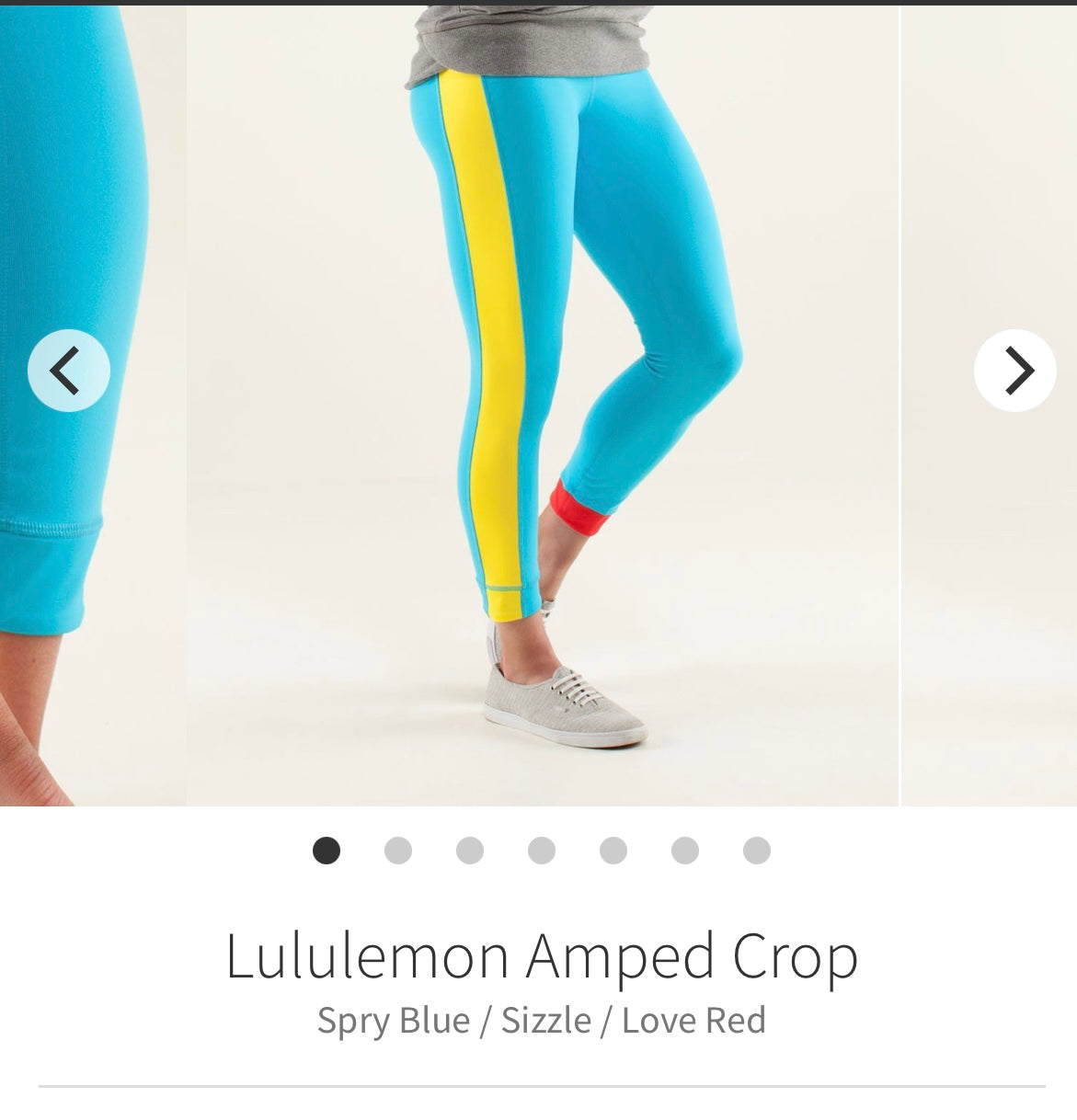 #81A Lululemon Amped Crop Pant Leggings Sz 4