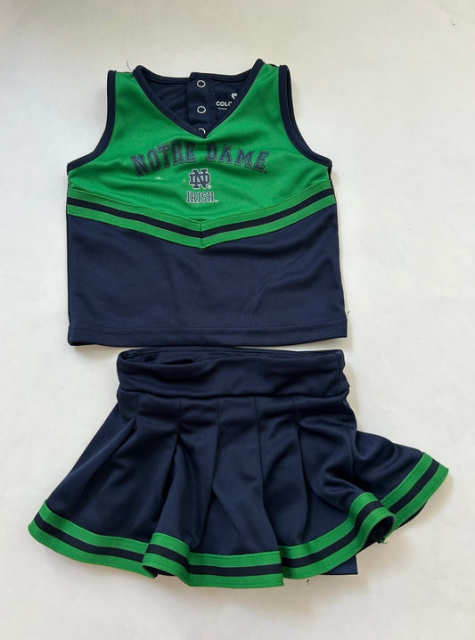 #200 Girls 3T Notre Dame cheerleading outfit