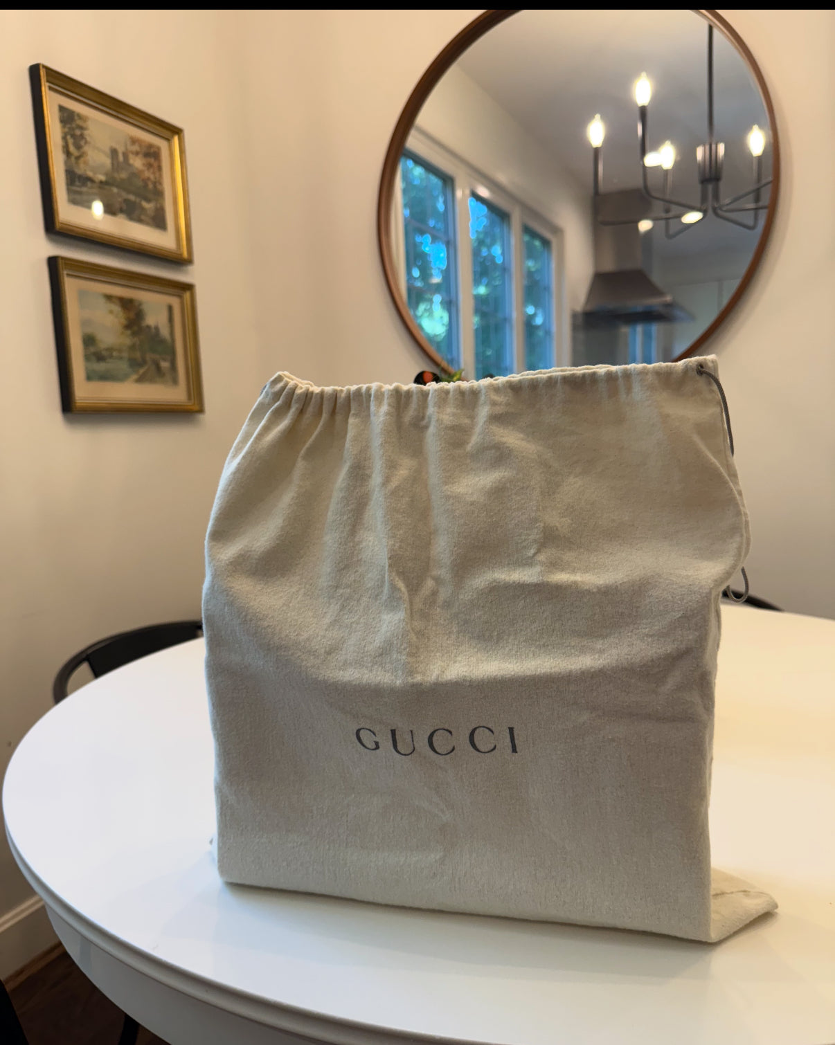 #146 - REDUCED Gucci Black Leather Bag with Bamboo Handles