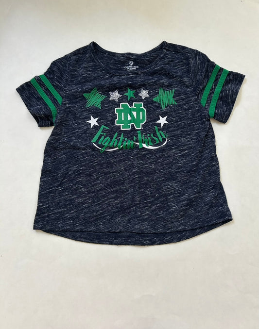#200 Girls 3T Notre Dame dark gray tshirt