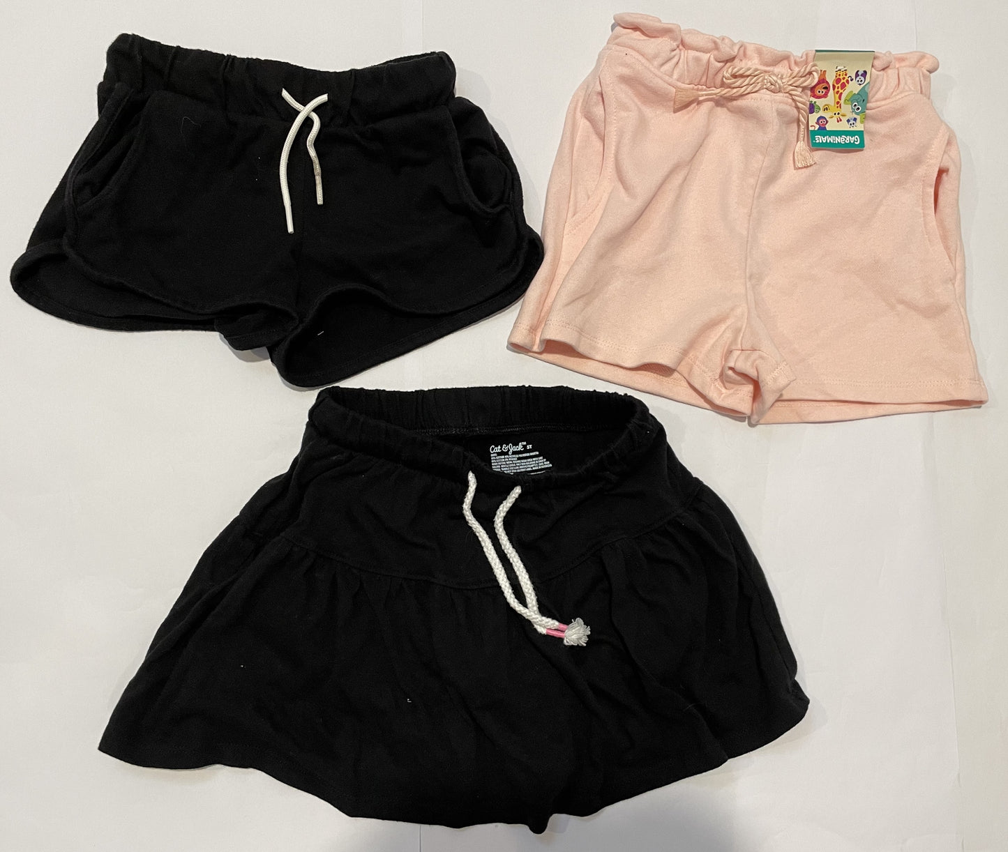 Girls 5T Bundle Blk & Pink Shorts & Black Skort EUC/New