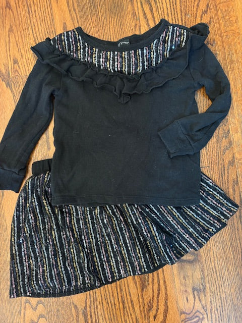 #36 Black Sequin Outfit 5t