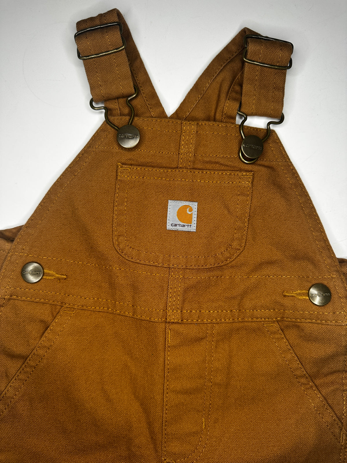 Seller #40 NWOT Carhartt Brown Canvas Bib Overalls size 6 Months