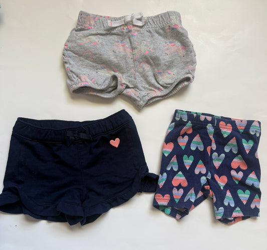 #116 Girls shorts bundle (3 pair) girls 12 months