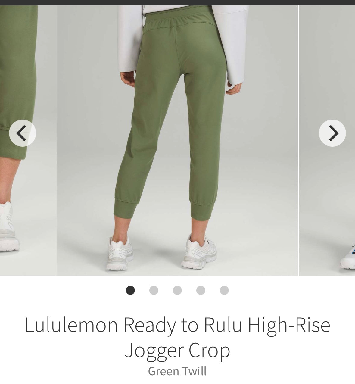 81A Lululemon Sz 0 Ready to Rulu High Rise Jogger Crop