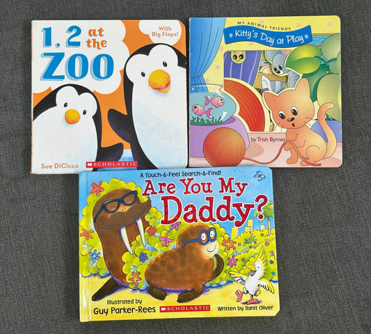 #186 Set of 3 Interactive Board Books - VGUC