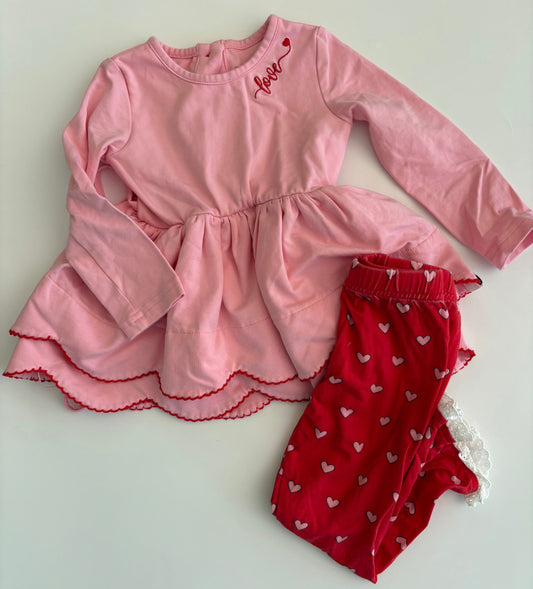 Love & Grow Valentine Set Size 12-18 Months