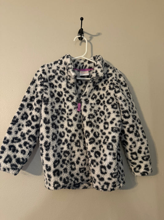 Seller #66 Girls 3T Jumping Beans Leopard Sherpa 1/4 Zip