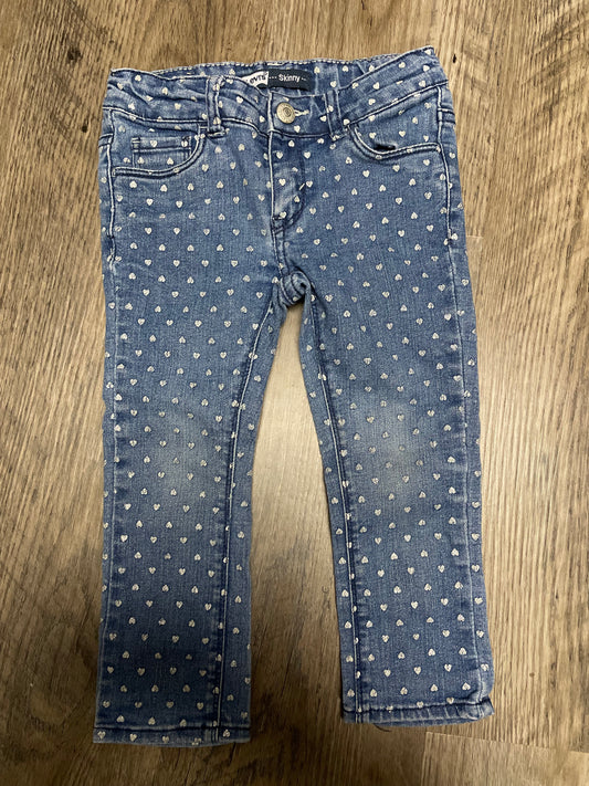 Toddler girl 2T Levis heart skinny jean - GUC