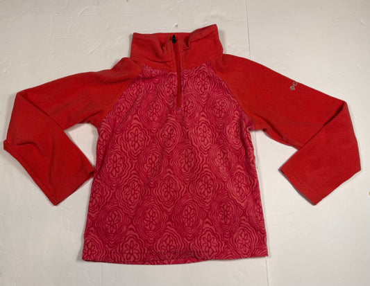 #141 girls XS 6/6x Columbia Pink Fleece Quarter Zip
