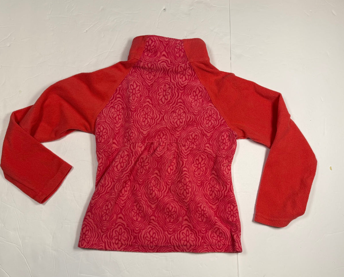 #141 girls XS 6/6x Columbia Pink Fleece Quarter Zip