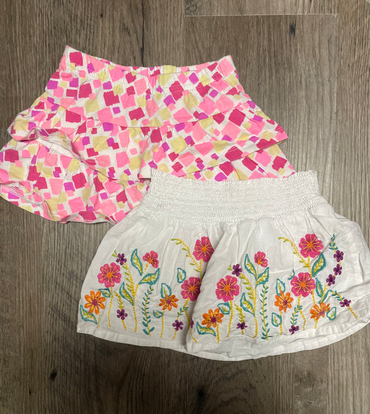 Toddler girl 2T two skorts. Summer. GUC