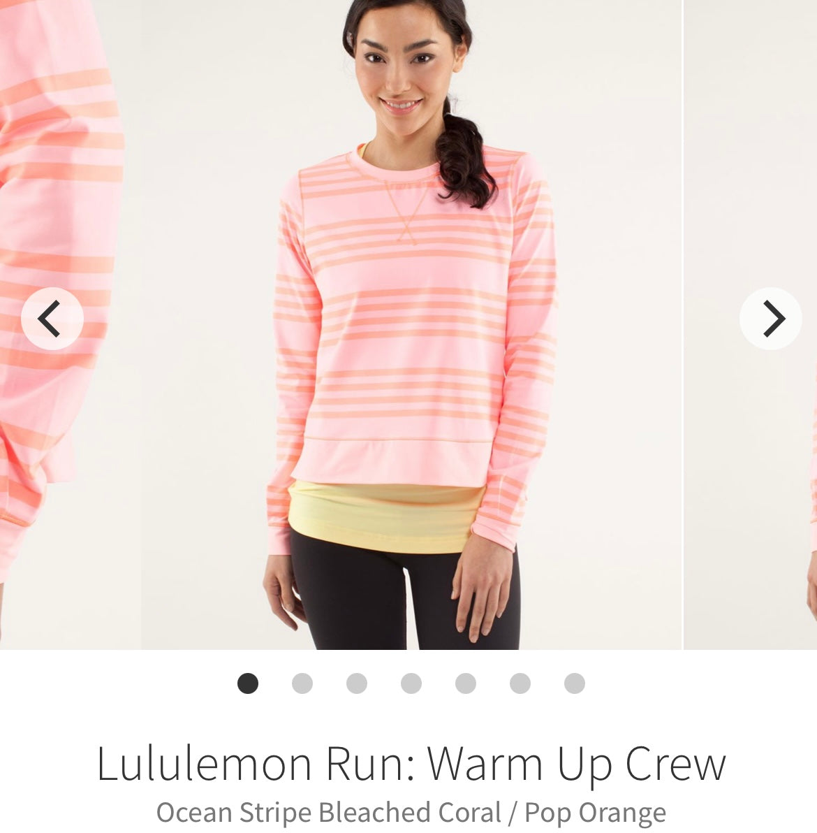 #81A Lululemon Sz 6 Warm Up Crew Pink Long Sleeve Shirt Top