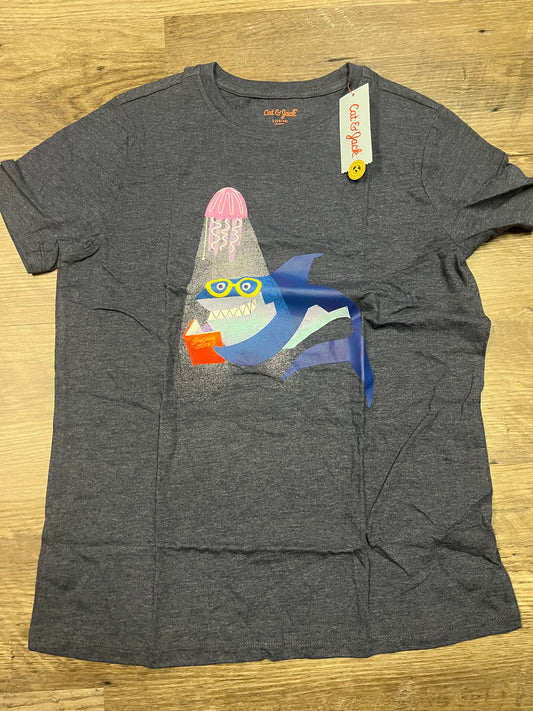 #121  New Boy large husky (12/14) cat and Jack shirt
