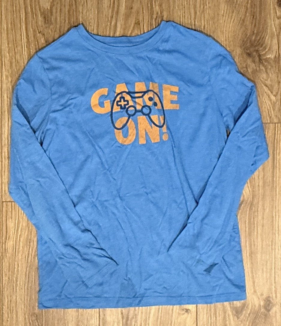 Seller #100 Boys Size L 10/12 Cat and Jack Game On Long Sleeve