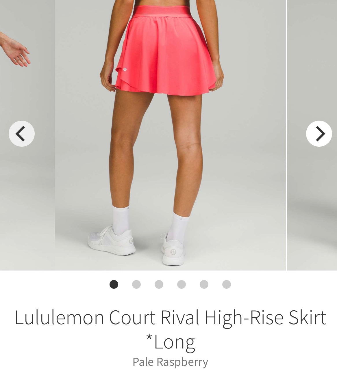 81A Lululemon Sz 6 Court Rival Skirt Skort Long