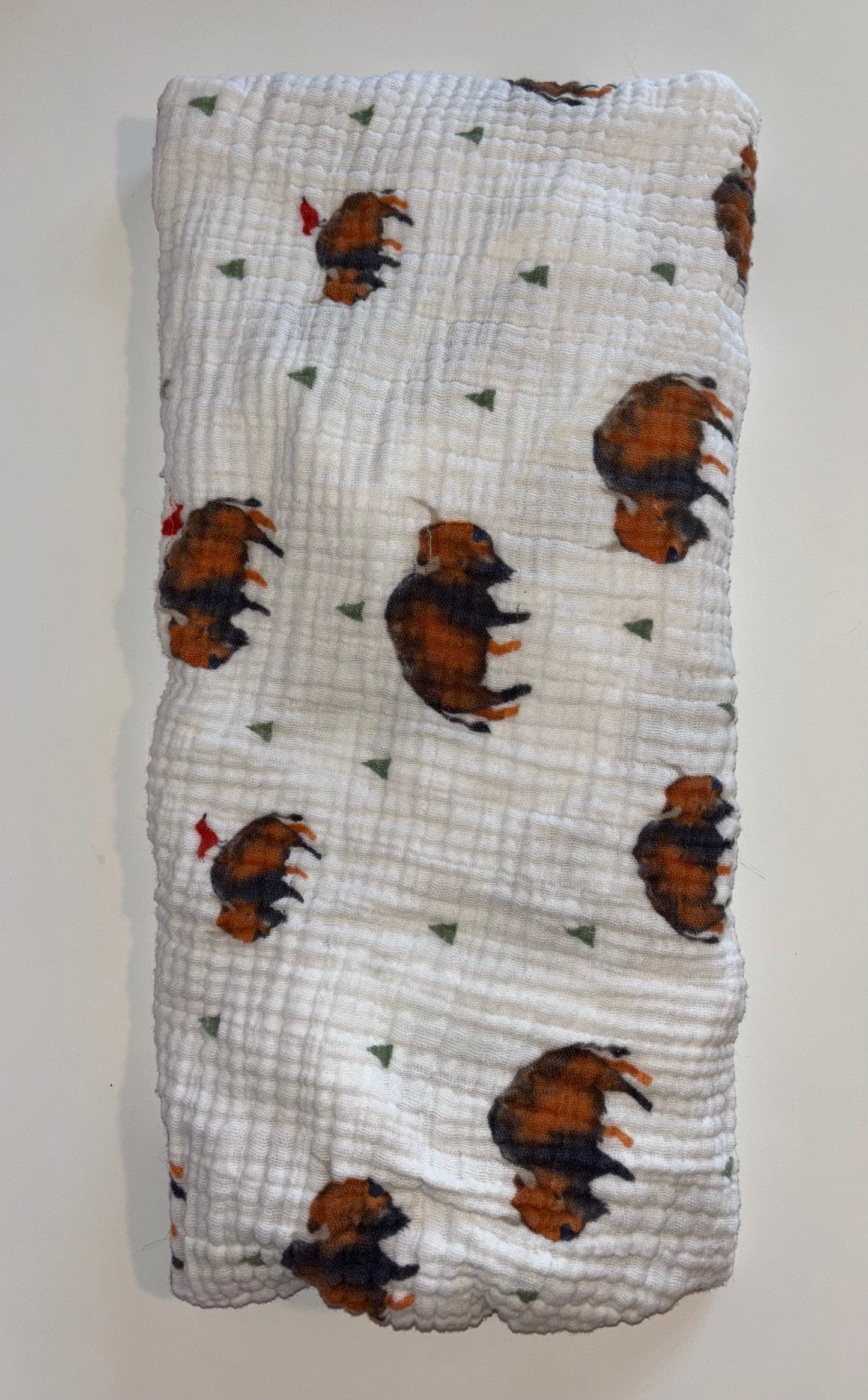 #70 Fitted changing pad cover with buffalos