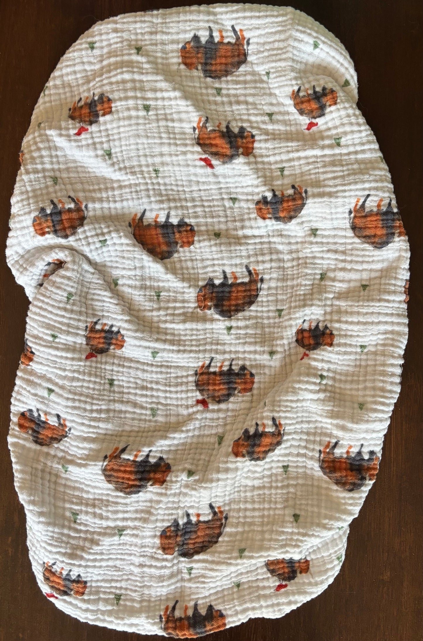 #70 Fitted changing pad cover with buffalos