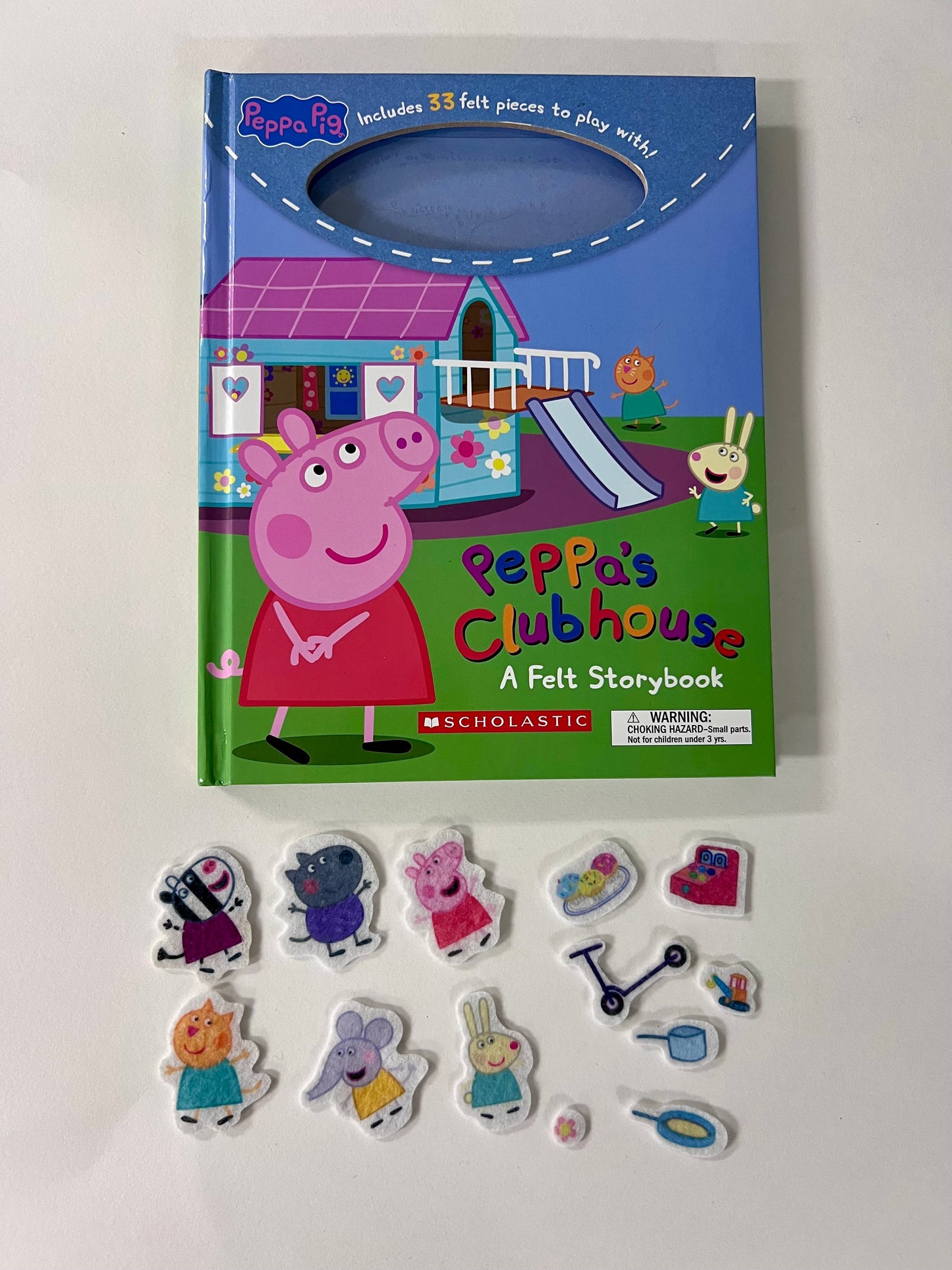 #4. Peppa Pig felt book and stuffed animal, GUC