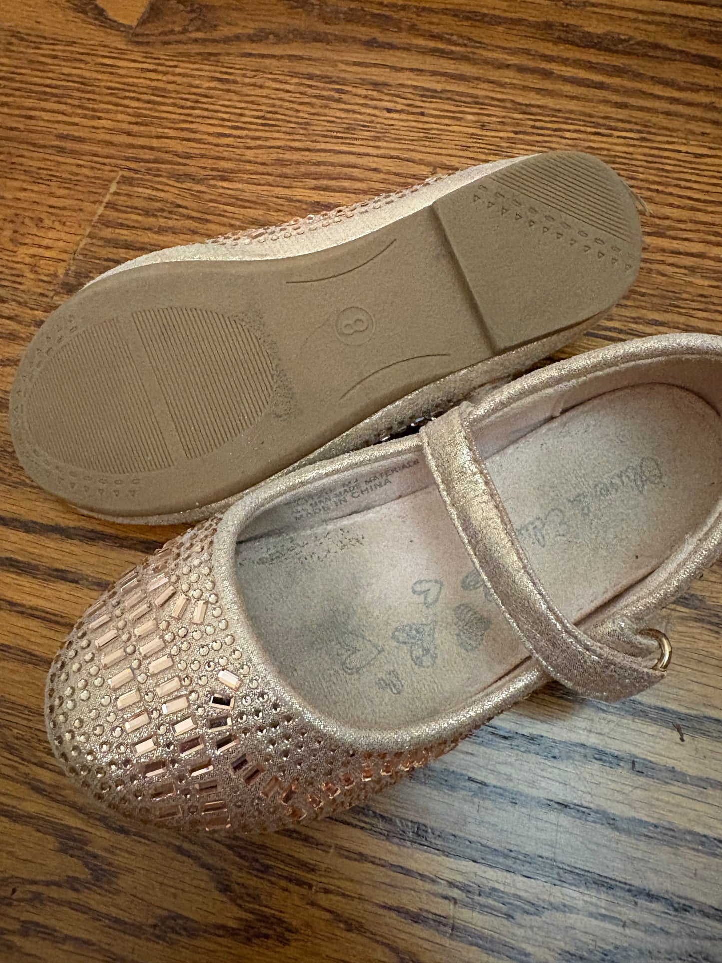 #36 Girls Pink Dress Shoes 8